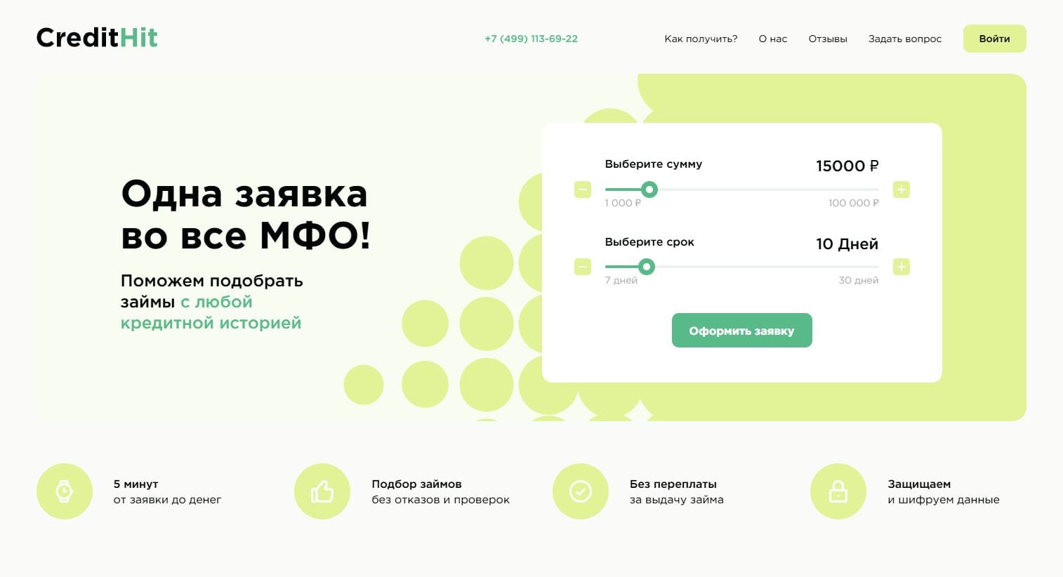 Обзор сервиса CreditHit